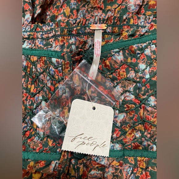 NWT FREE PEOPLE Molly Joe Floral Sundress In Forest Combo , Sz M - Picture 9 of 16